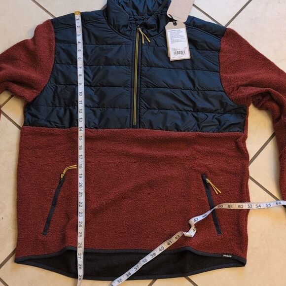 NWT Prana IncrediWool 1/2 Zip Sweater Rust Heather Red Size XL Standard Fit - Picture 8 of 10